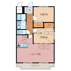 松阪駅 徒歩18分 3階の物件間取画像